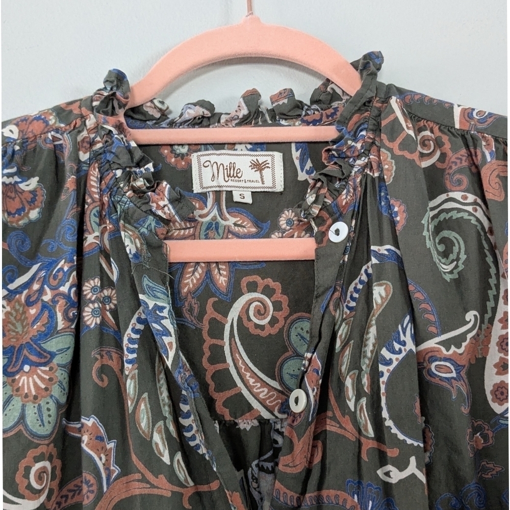 Millie Francesca High Neck Top in La Marais - Picture 3 of 8